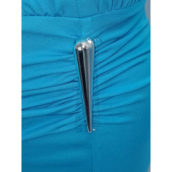 Halston‎ Ivanna gathered cut-out asymmetric gown ONLY SIZE 14 IS AVAILABLE - Picture 5 of 16